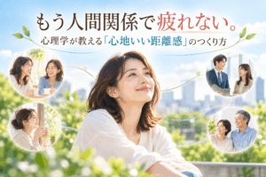 もう人間関係で疲れない。心理学が教える「心地いい距離感」のつくり方
