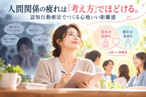 人間関係の疲れは「考え方」でほどける。認知行動療法でつくる心地いい距離感